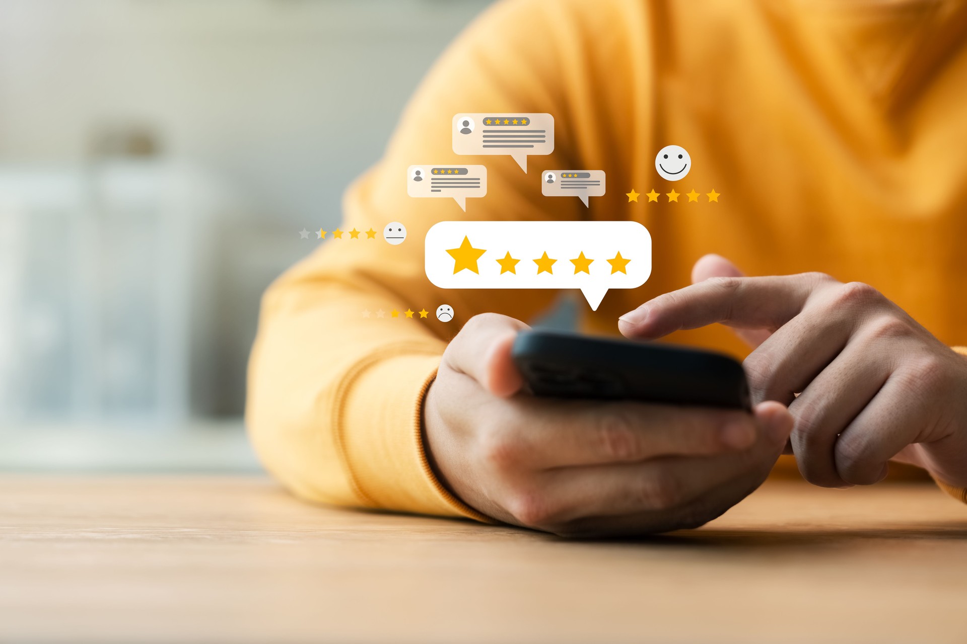 User give rating to service experience on online application, Customer review satisfaction feedback User give rating to service experience on online application, Customer review satisfaction feedback